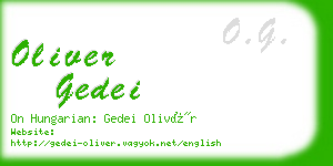 oliver gedei business card